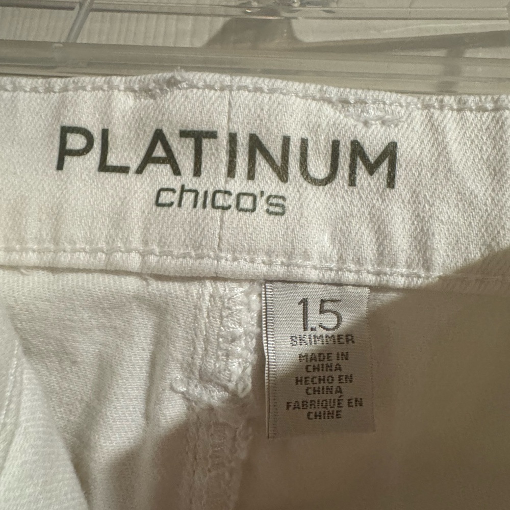 Chico's platinum Cream jeans - Picture 4 of 6